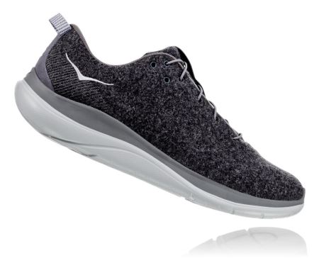 Hoka One One Hupana Flow Wool Mulher - Tenis Caminhada Cinzentas Escuro | PT-OkDhLzX